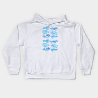 Watercolor pine trees - blue Kids Hoodie